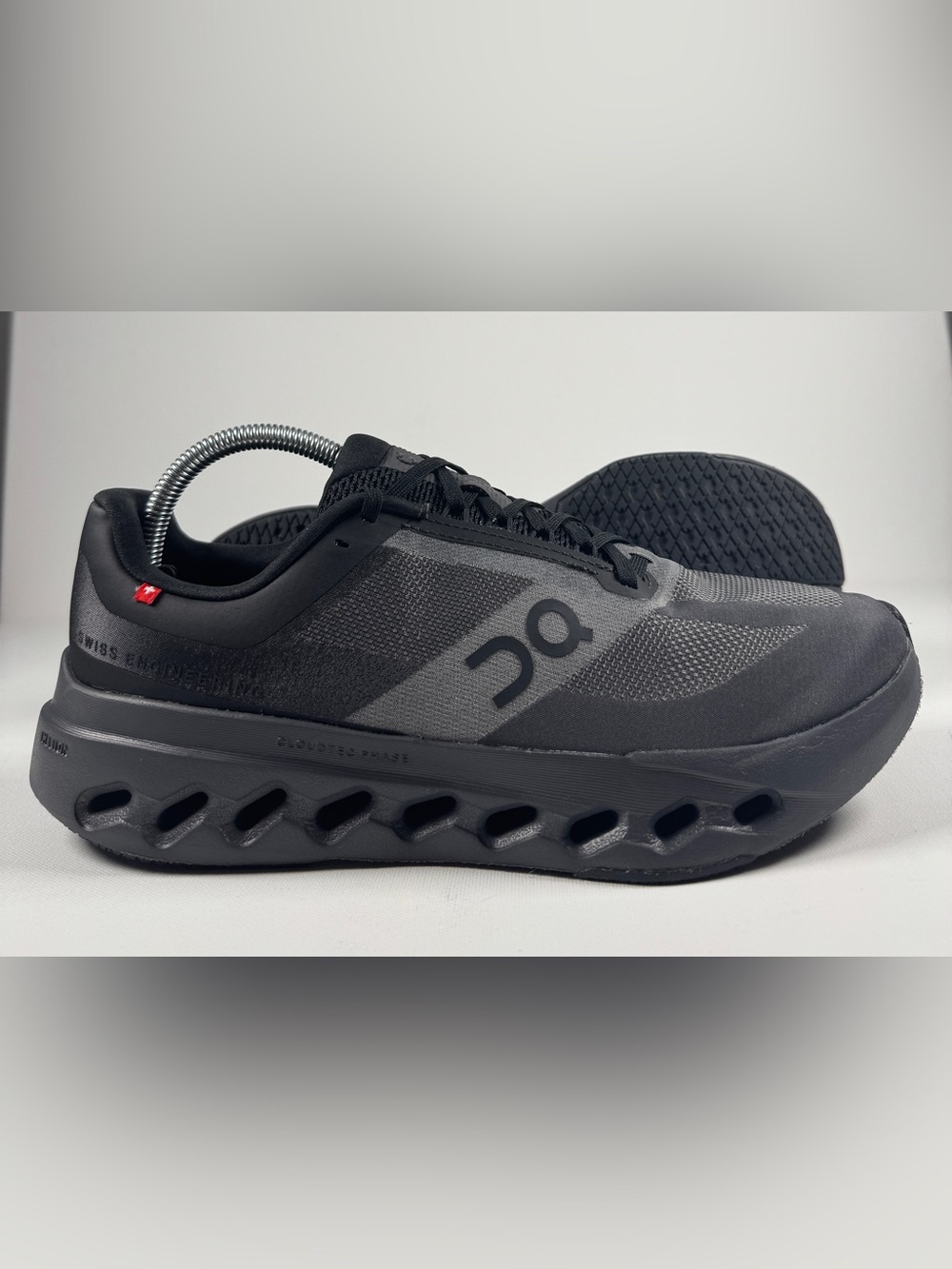 Women's On Cloudsurfer Next, Black/Eclipse, 10 D Wide US